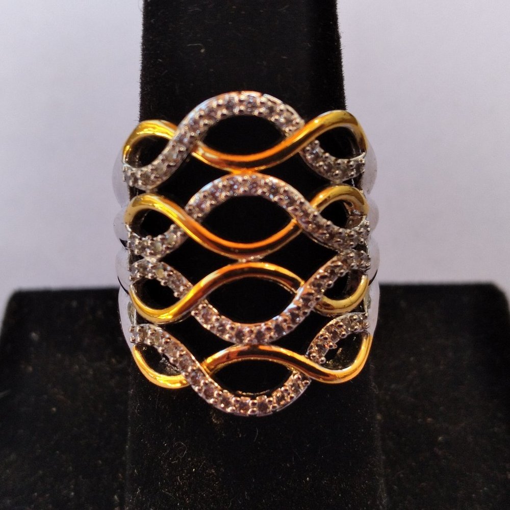 Silver and Gold Two Tone Ring by RS Covenant